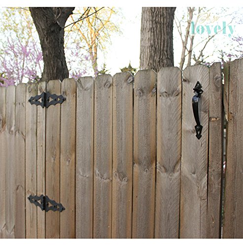 National Hardware N109-040 Heavy Duty Gate Latch for Outdoor Fence and Door with WeatherGuard Protection, Black Thumb Latch Hardware for Wooden Gates and Fence Latches (Pack of 5) - size: (Pack of 5)
