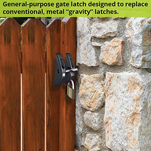 D&D TL01 T-Latch Gate Latch For Square Metal, Wood or Vinyl Gates, Black | General purpose gate latch, can be padlocked. Weather-resistant. For square gate & fence post. Easy to install.