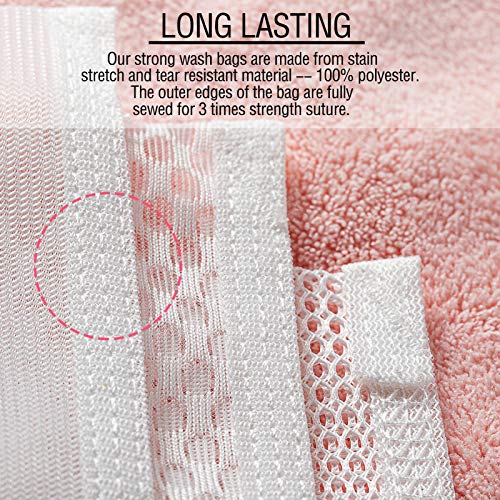 3 Packs Delicate Laundry Bags for Reusable Socks、Face Masks and Makeup Remover Pads,Fine Mesh Wash Bags,Use YKK Zipper, with Hanger Loop, Portable Laundry Bag (3 Small)