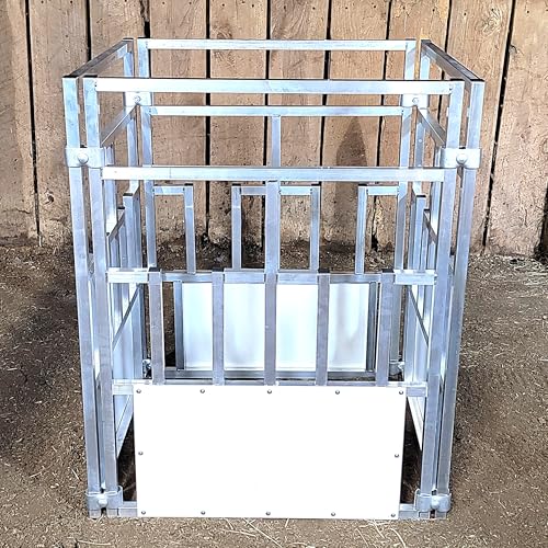 4 Pack of Aluminum 30" Long by 40" Tall Sheep & Goat Tombstone Style Feeding Panels Square Hay Feeder Feed