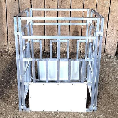 4 Pack of Aluminum 30" Long by 40" Tall Sheep & Goat Tombstone Style Feeding Panels Square Hay Feeder Feed