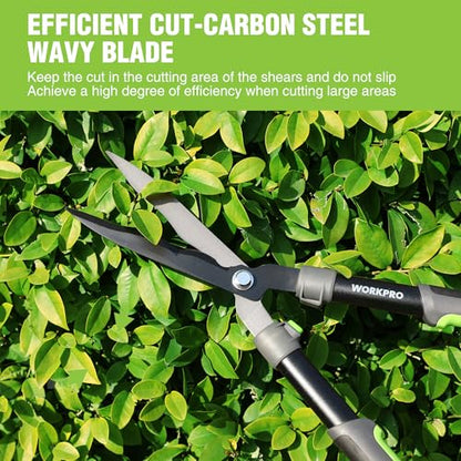 WORKPRO Garden Hedge Shears, 23" Manual Hedge Clippers/Bush Cutter - size: 23"