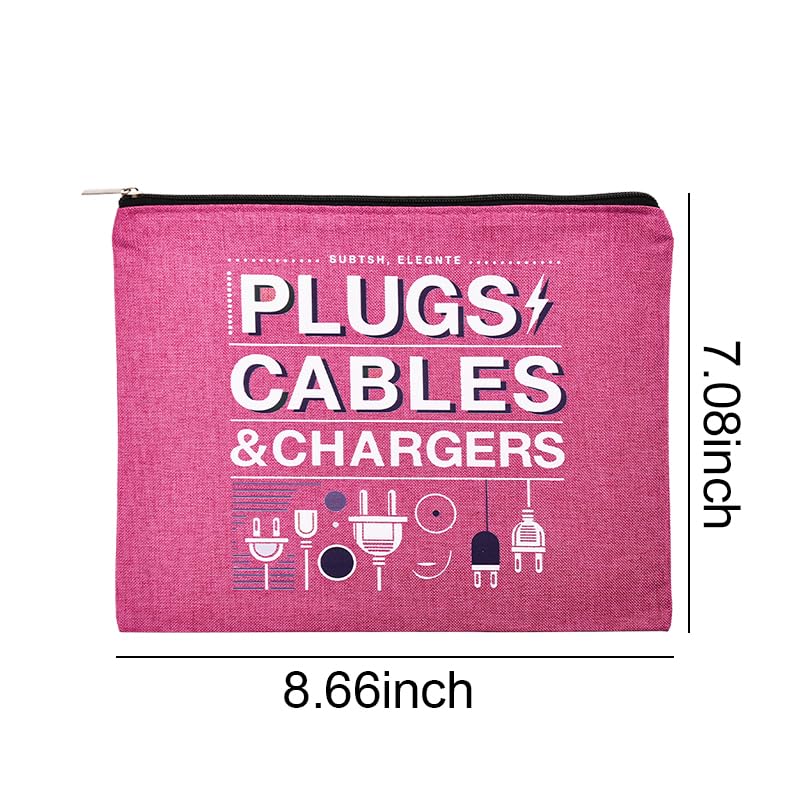 ShiQiao Spl Charging Cable Organizer Pouch for Travel Accessories Bag for Charging Cable Portable Organizer Bag Travel Toiletry Makeup Cosmetic Bags for Daughter Friend Christmas Birthday Gifts - style: Plugs Cables Charger
