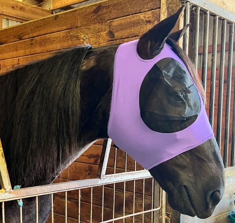 Stretchable Fly Mask - color: Lavender, size: Mini
