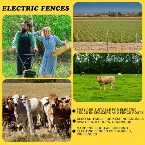 Tandefio 25 Pcs Electric Fence Insulator 5 Inch, Black | Slant Nail-on Electric Fence Insulators for Wood Post, Heavy- Duty Animal Fencing Wire, Flat Hotwire Fencing - color: Black