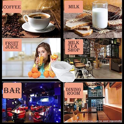 Ultra Fine Mesh Strainer Bags, Reusable 180 Mesh Steel Handle Frame for Filter NutMilk, Coffee, Milk, Butter, Juices and Fresh Cheese 【Ultra Dense-Diameter 7.48 Height 12.59】