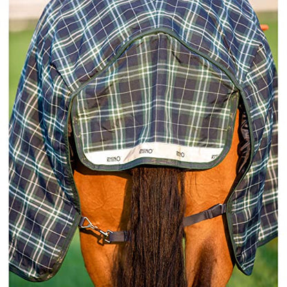 Horseware® Rhino® Wug Vari-Layer Turnout 250g - Hunter Check/Green & Navy, 66 inches - color: Hunter Check/Green & Navy, size: 66 inches