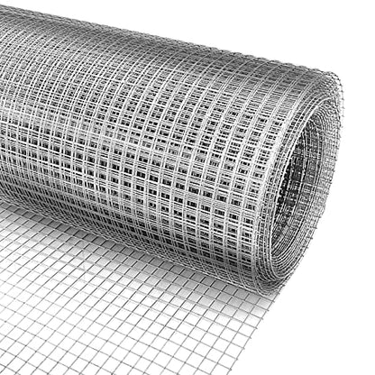 Hardware Cloth 16'' x 20' 1/4 in Galvanized Wire Mesh Roll (23 GA) Chicken Wire Fence Roll for Chicken Pen/coop Fences, Screen mesh, Rabbit/Snake Fences, Poultry enclosures, Handicraft Making, etc. - size: 16In x 20Ft