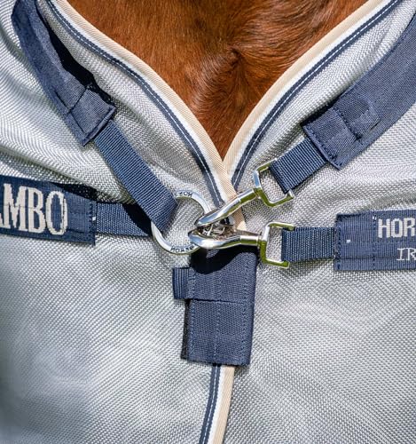 Horseware® Rambo® Protector Fly Sheet - Silver/Navy & White & Beige, 81 inches - size: 81 inches