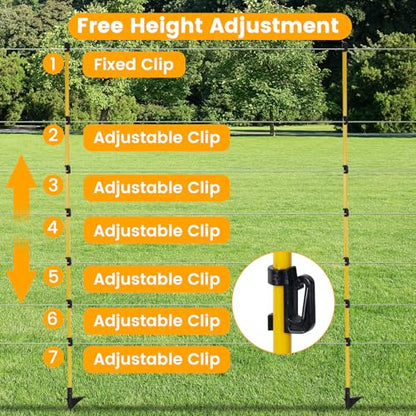 30 PCS Electric Fence Posts, 3/8" x 57" Step in Fence Post - size: 57Inch-30PCS