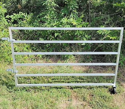 Aluminum 5 FT X 5 FT 6 Rail 40" Wall-Mounted ADD-ON Sheep & Goat STALL KIT Pen