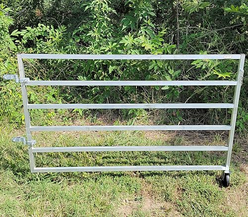 Aluminum 5 FT X 10 FT 6 Rail 40" Tall Wall-Mounted Sheep & Goat STALL KIT Pen