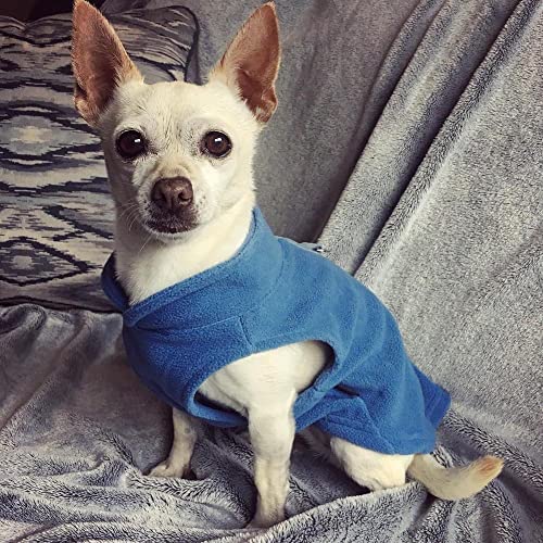 Gooby Fleece Vest Dog Sweater, Blue, Small - color: Blue, size: Small (Around 6-lb)