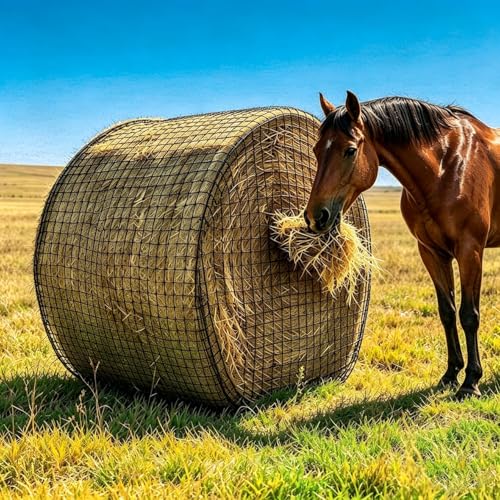 5x5ft Bolded Hay Net for Horses – Heavy-Duty Slow Feeder