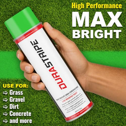 Athletic Field Marking Paint - (CASE) 12/18 Ounce Cans. The Most durable line marking paint available! Several colors to choose from. (Fluorescent Green) - color: Fluorescent Green