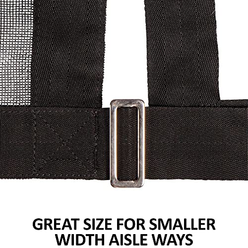 Dura-Tech Narrow Aisle Guard | Adjustable for Smaller Aisles | Durable Nylon Webbing | Maximum Airflow | Heavy-Duty Hardware | High Visibility