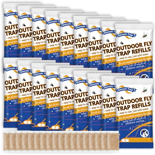 18x30g Fly Bait Fly Trap Refill Packets | Flies Bait Attractant Refills for All Reusable Outdoor Repellent Ranch Fly Killer Catcher - size: 18 pack