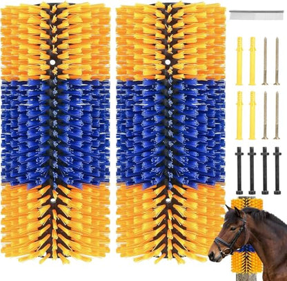 2/4PCS Livestock Physical Scratch Brush, Horse Cow Goat Physical Massage - size: 2pack