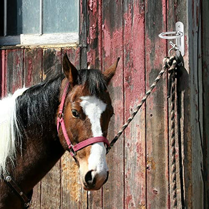 6 Pack Bucket Hooks, Heavy Duty Iron Equestrian Bucket Hook Hangers, Multi-Functional Horse Water Buckets Hook for Hanging Horses Supplies, Feeding Horses, Tying Horse