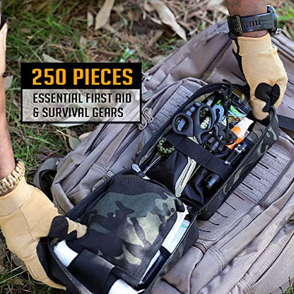 EVERLIT 250 Pcs Survival First Aid Kit - color: Red