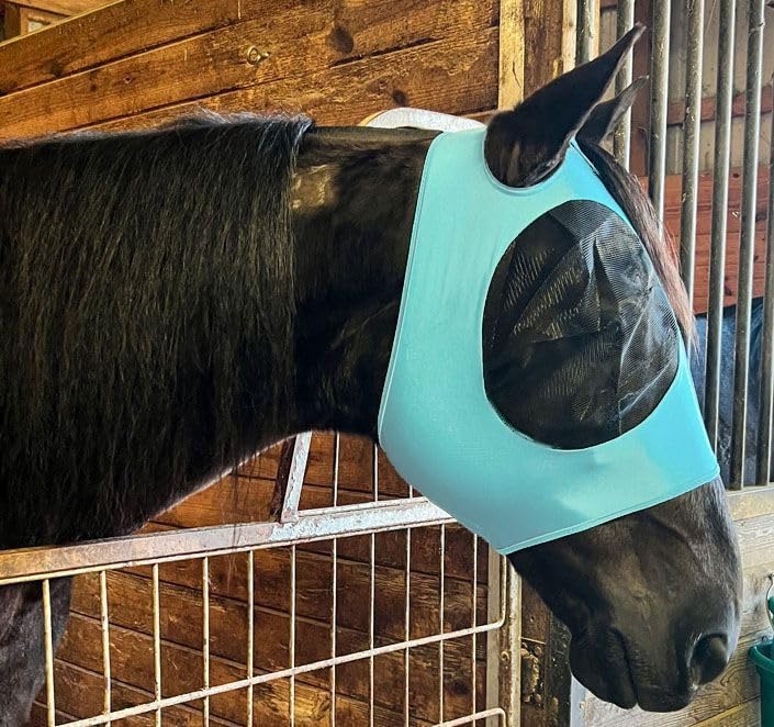 Stretchable Fly Mask - color: Light Blue, size: Mini