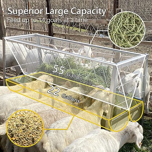 5Ft Stainless Steel Pasture Feeder, 77 Gallon Capacity