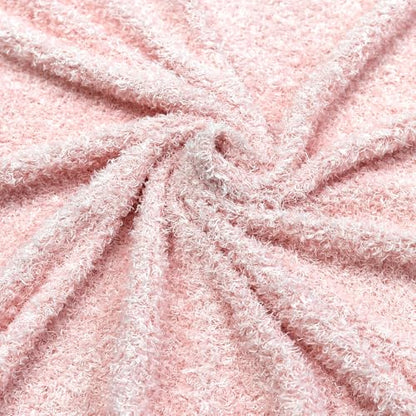 Surf turtle Light Pink Curly Teddy Fleece Faux Fur Fabric 36" x 59" - color: Light Pink, size: 36 x 59 inches