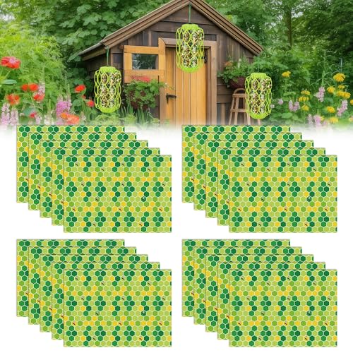 Qualirey 20 Pack Wasp Trap Refills, Fits Most Wasp Sticky Trap, 12" x 8.6"
