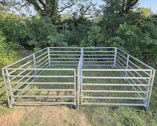 Aluminum 5 FT X 10 FT 6 Rail 40" Tall Sheep & Goat ADD-ON STALL KIT Panel Pen