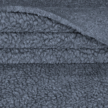 Heavy Duty Sherpa Sheep Skin 60" Wide - 21oz per Yard, 7.7mm Sold by The Yard (Gray with Black Floss) - color: Gray With Black Floss, size: Heavy Duty Sherpa