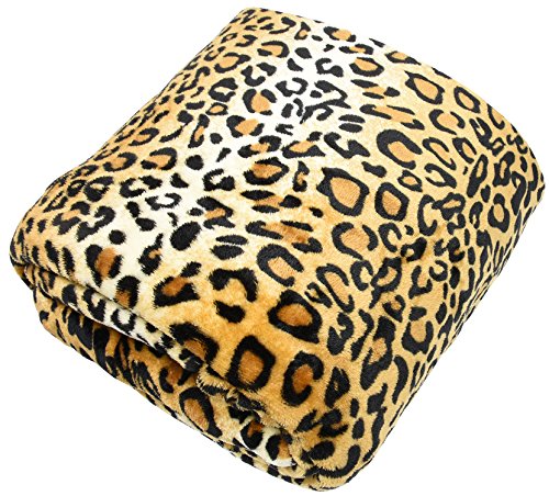 Catalonia Wearable Blanket with Sleeves for Women & Men, Fleece Wrap Throw - color: Cheetah