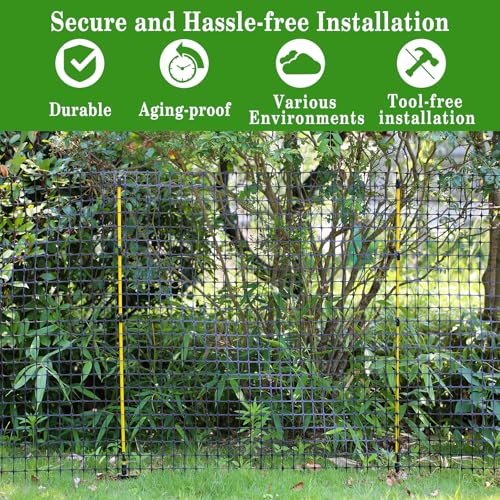 40 Pcs 46"Fiberglass Step in Electric Fence Posts,Portable Temporary Stakes - style: 46Inch-40 Pack