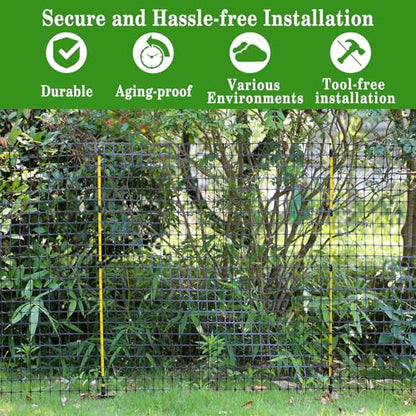 46 Inches Fiberglass Step in Electric Fence Posts,Temporary Fence Stakes for Cows,Sheep and Animals Fence,Snow Fence, Garden Protection,Portable Fence Ideal for Electric Fencing-40 Posts - style: 46Inch-40 Pack