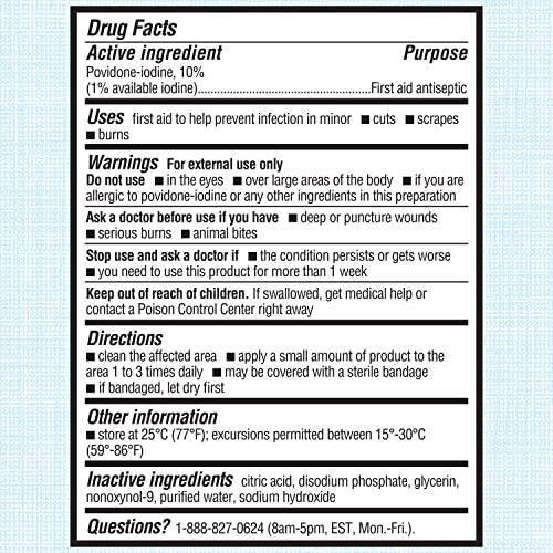 Betadine Antiseptic Povidone Iodine Solution 8 Fl Oz, 2 Pack - size: 8 Fl Oz (Pack of 2)