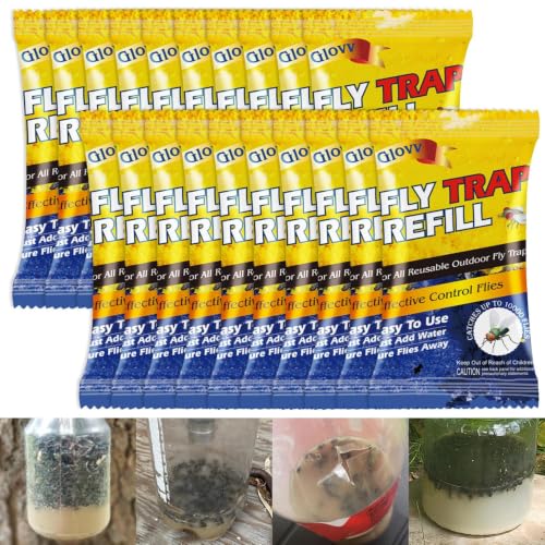 20 Pack Fly Trap Bait Refills, 20x30g Magnet Biting Attractant for Outdoor - size: 20 pack