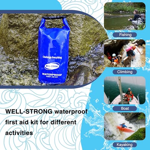 Waterproof First Aid Kit for Boat Marine Roll Top Dry Bag Blue - color: Ws011-blue