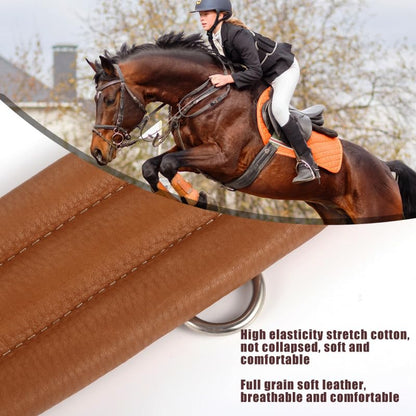 Jeereal English Dressage Girths,Breathable Horse Girth for English Saddle,Premium Equestrean Gear,Made Genuine Leather - size: 32"