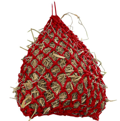 Majestic Ally 2”x2” Holes Highly Durable Very Sturdy 36" Hay Net with for Horses, Goat etc. - color: Red