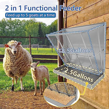 2Pcs Hay Feeder Goat 22 Gallon - size: 2 IN 1 (2PCS)
