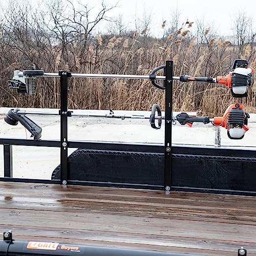 Buyers Products LT19 2-Position Trimmer Rack for Open & Closed Landscape Trailers, Holds 2 Weed-Eaters, Made in The USA, Lawn Care Equipment, Heavy Duty Storage Solution for Work Vehicles - style: 2-Position