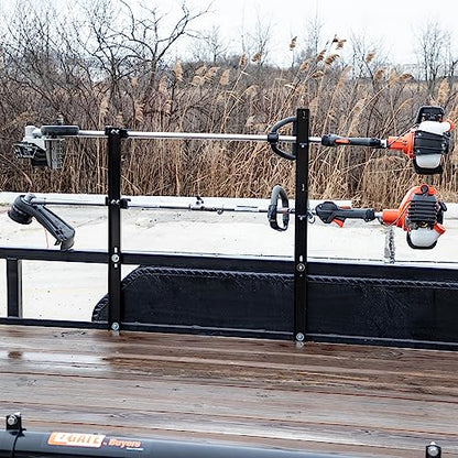 Buyers Products LT19 2-Position Trimmer Rack for Open & Closed Landscape Trailers, Holds 2 Weed-Eaters, Made in The USA, Lawn Care Equipment, Heavy Duty Storage Solution for Work Vehicles - style: 2-Position