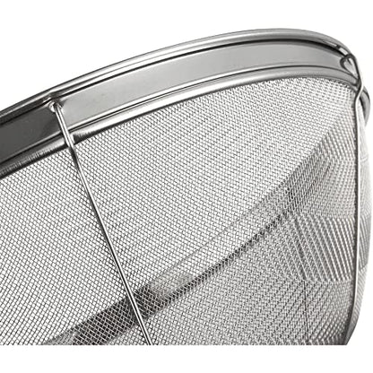 Juvale Stainless Steel Fine Mesh Strainer - Durable Rust-Resistant Mesh Colander - Ergonomic Handle Rice Colander - Ultra-Fine Flour Sifter - Dishwasher Safe with Stable Design - 11 in x 4 in, Silver