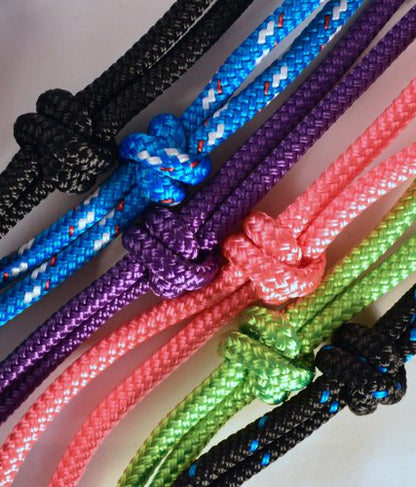 Soft 2 Knot Horse Halter - color: Black with Blue, size: Standard