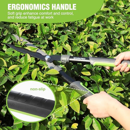 WORKPRO Garden Hedge Shears, 23" Manual Hedge Clippers/Bush Cutter - size: 23"