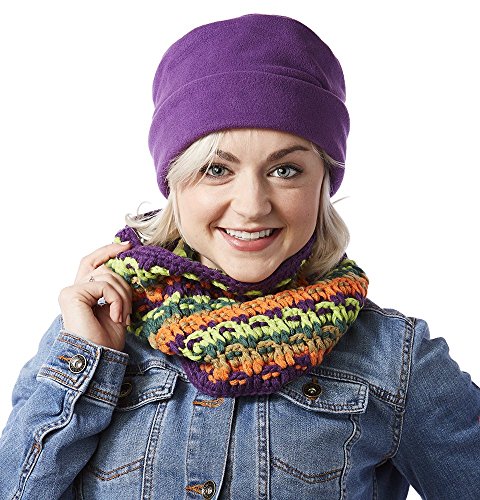 Screamer Women's Fleece Rollup Beanie - color: Eggplant