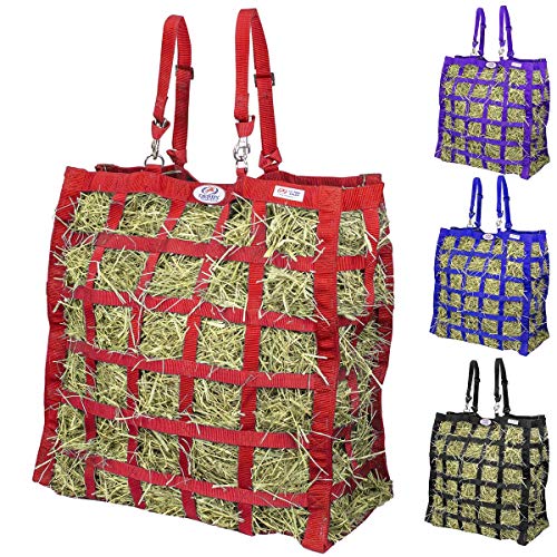 Derby Originals Easy Feeder Horse Hay Bag with Super Tough Bottom and 1 Year Warranty, red, 3"x3.5" - color: Red