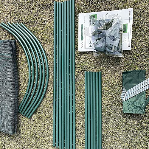 Portable Chicken Run Hen Coop,Walk-in Poultry House,Outdoor Gardening Net,Easy-up Small Animals Enclosure for Protecting Pet and Plant with Metal Frames and 10 Stakes in Backyard and Farm