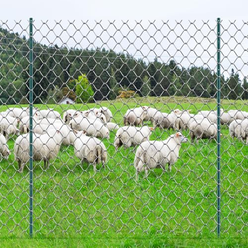 VEVOR Fence Post 7 ft 10 Pack U-Channel Metal Fence Stakes Green - size: 7 Feet 10 Pack