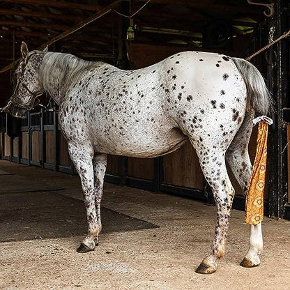 Jeffers Lycra Horse Tail Bag 24" – Stretchy Lycra Material, Breathable Tail Protector, Fast Drying Fabric, Braided Ties, Tail Wrap Cover for Grooming, Stable, Travel & Show Ready Use - Bloomin Toolin - color: Bloomin' Toolin'