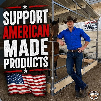 Wood Panel Clamps – Made in USA, 1-5/8” Corral Panels, Attach Lumber to Horse Stalls & Round Pens, 8-Pack